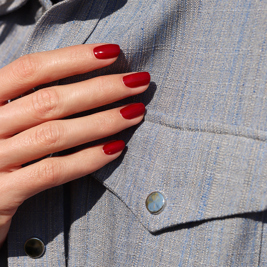 Green Natural Nail Polish - Dark Pansy