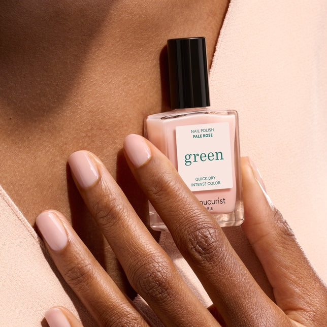 Green Natural Nail Polish - Pale Rose