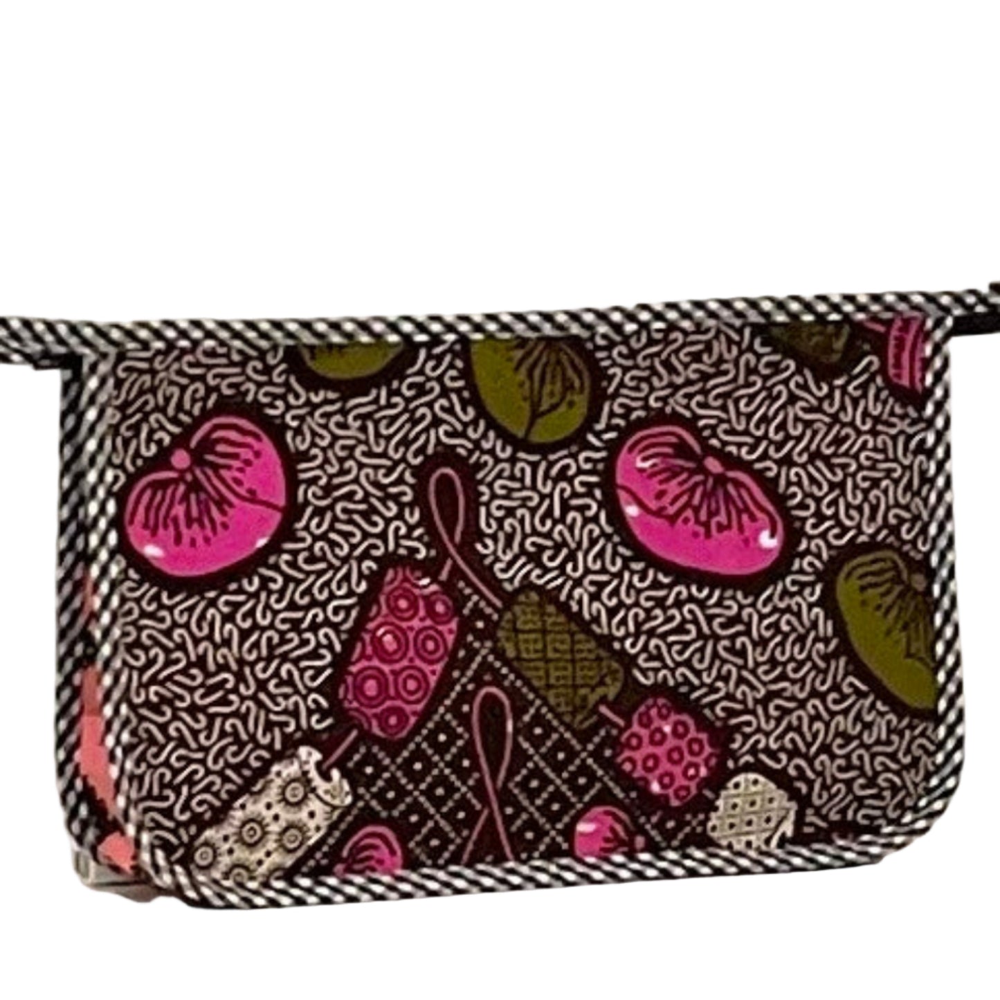 Mini Holdall - Pink green beads