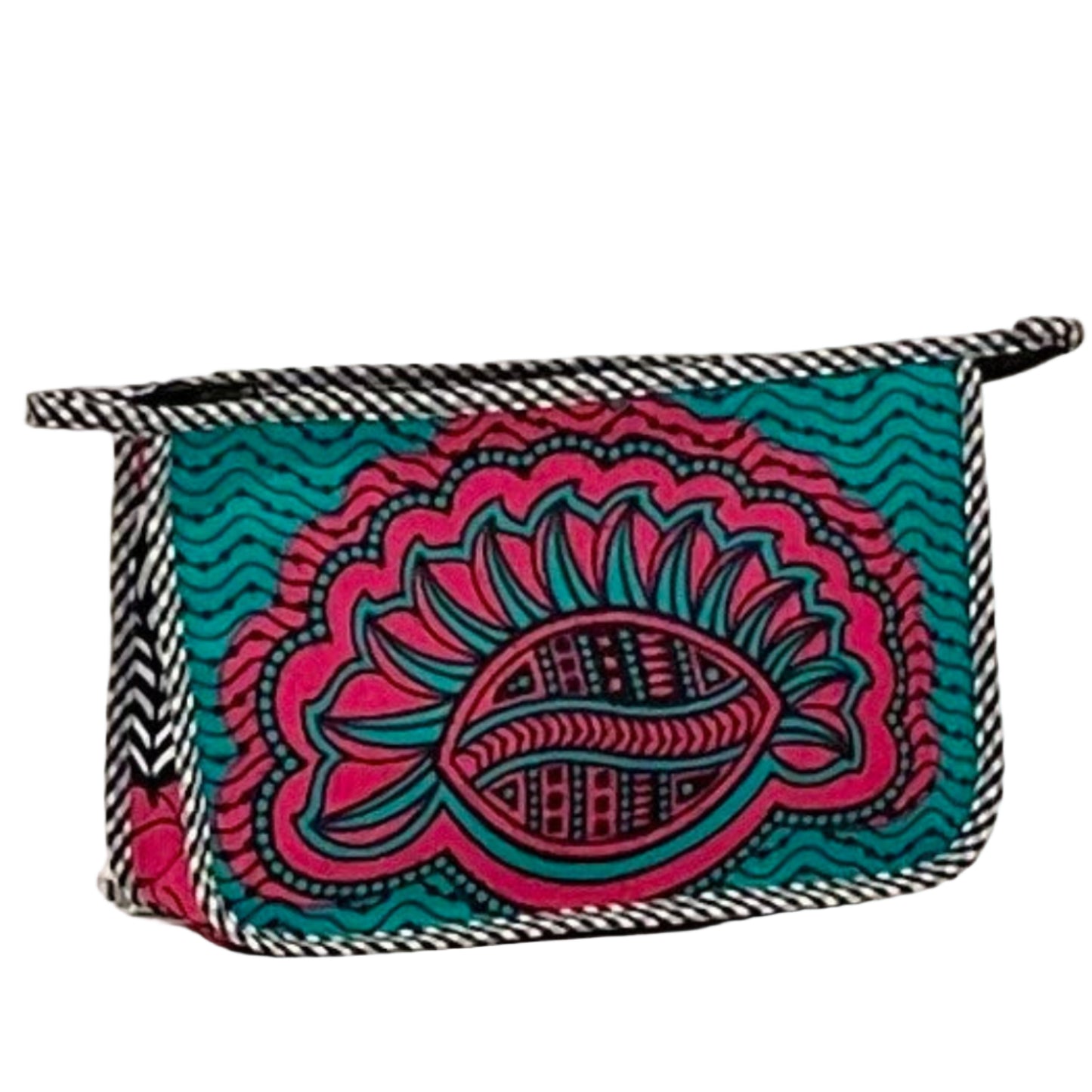Mini Holdall - Teal pink conch shell