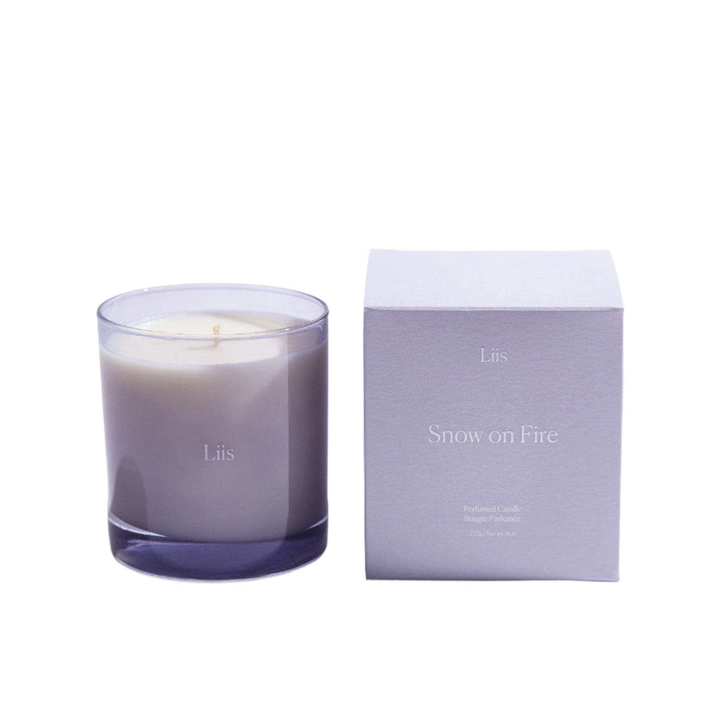 Snow on Fire Candle
