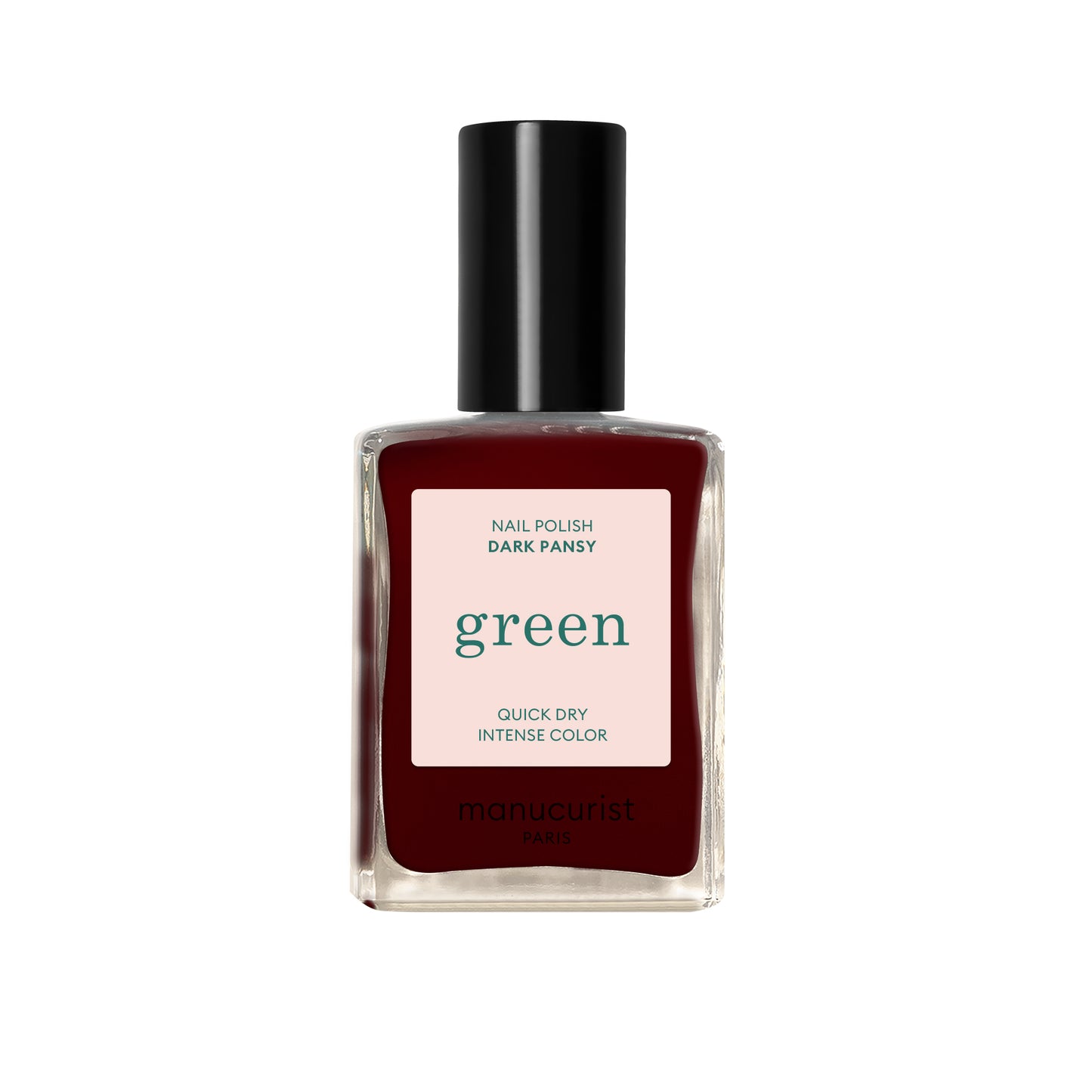Green Natural Nail Polish - Dark Pansy