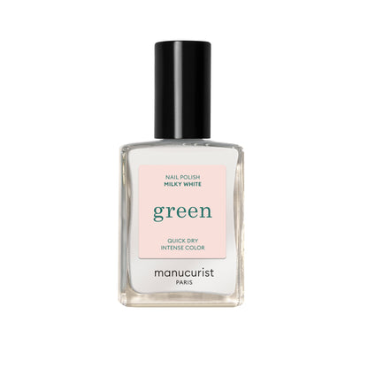 Green Natural Nail Polish - Milky White