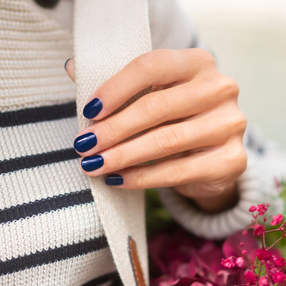 Green Natural Nail Polish - Navy Blue