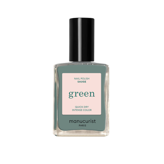 Green Natural Nail Polish - Sauge