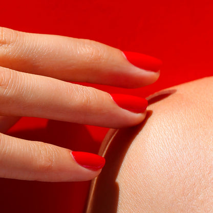 Green Natural Nail Polish - Poppy Red
