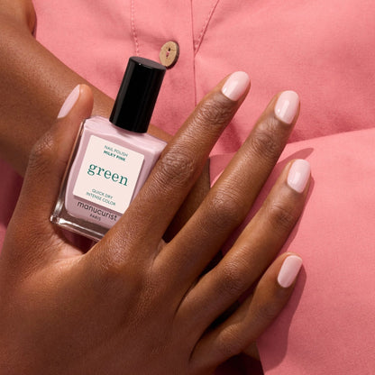 Green Natural Nail Polish - Milky Pink