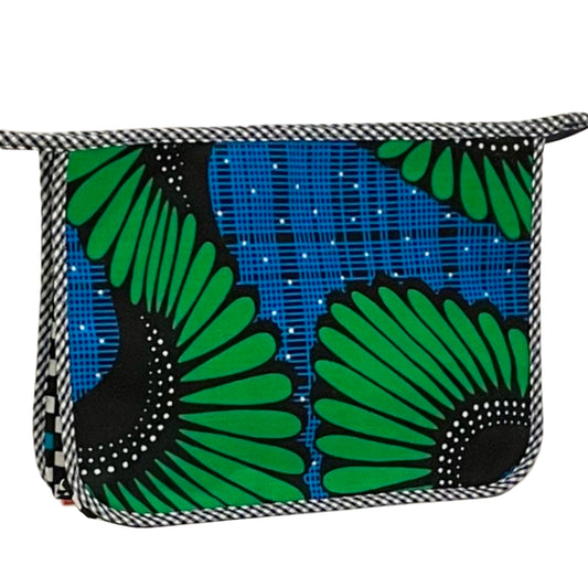 The Regular Holdall -  emerald/blue flower study