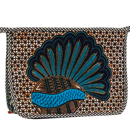 The Regular Holdall -  blue peacock feather