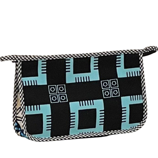 Mini Holdall -  black/light blue crossroads