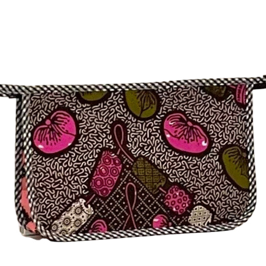Mini Holdall - Pink green beads