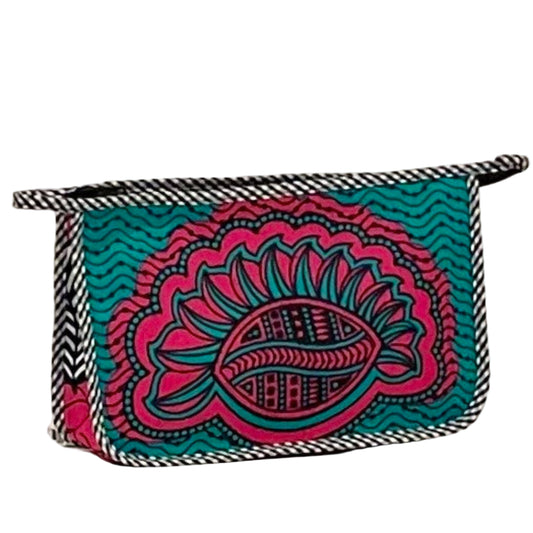 Mini Holdall - Teal pink conch shell