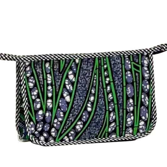 Mini Holdall - Black/green peas