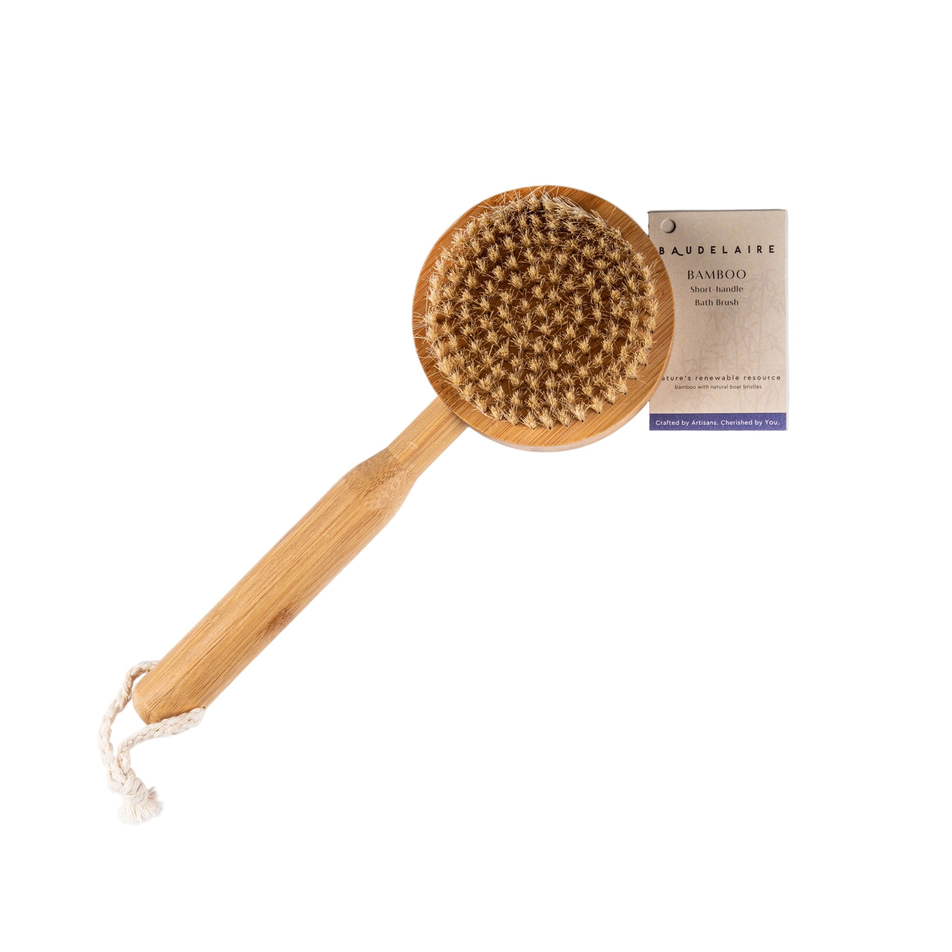 Bamboo 10" Short Handle Bath Brush