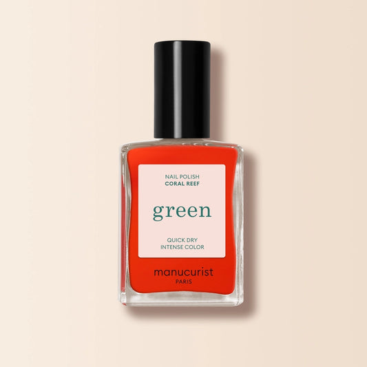 Green Natural Nail Polish - Coral Reef