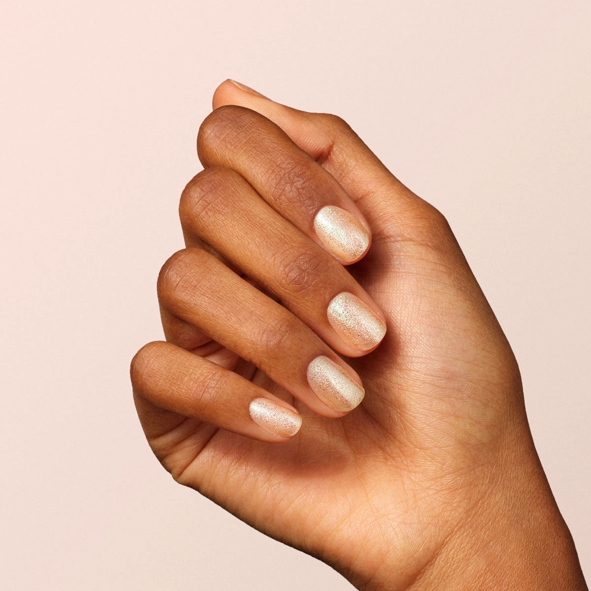 Green Natural Nail Polish - Gold